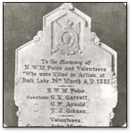 Memorial, Duck Lake, SK